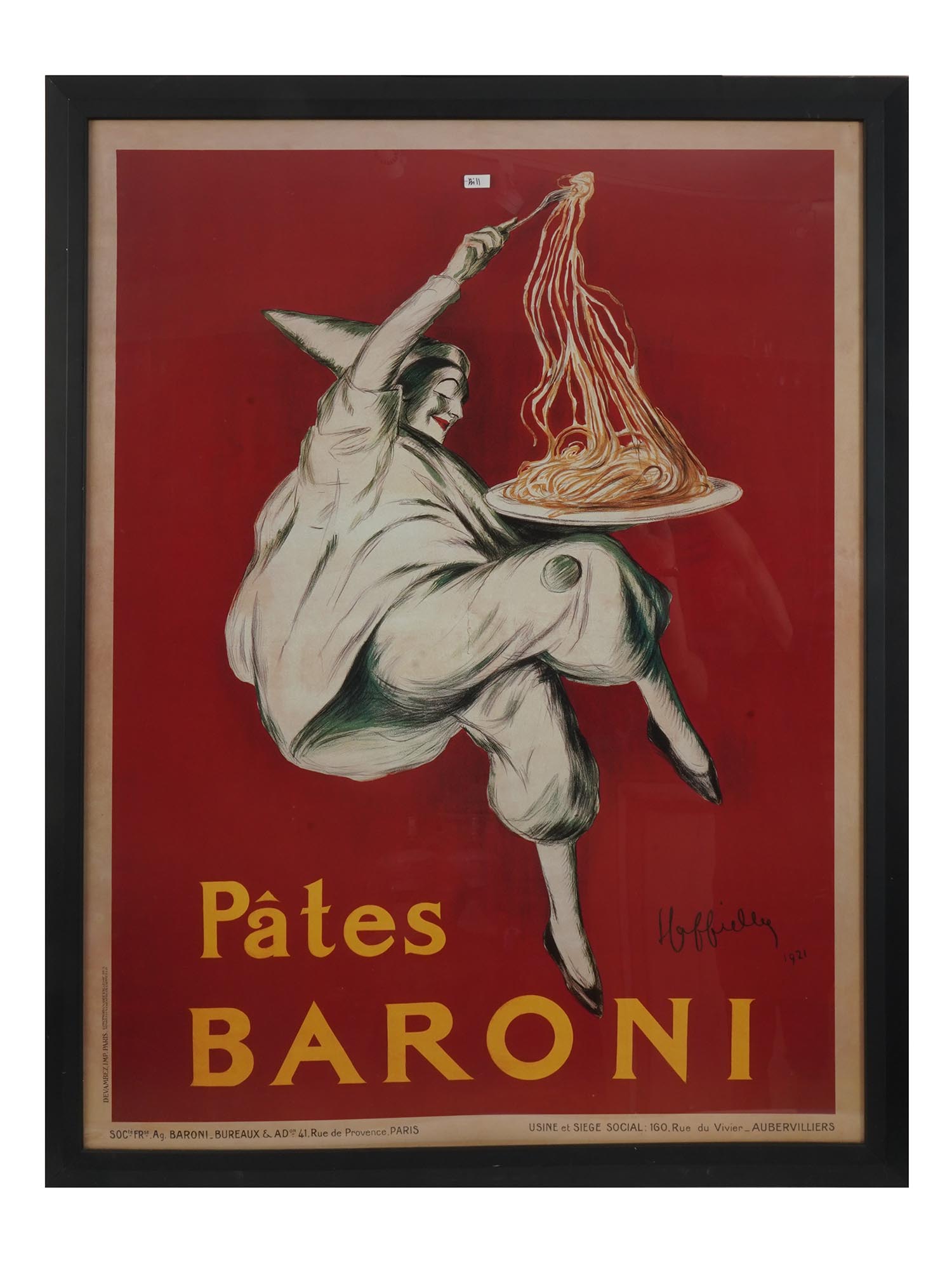 PATES BARONI 1921 CAPPIELLO ITALIAN PASTA POSTER PIC-0